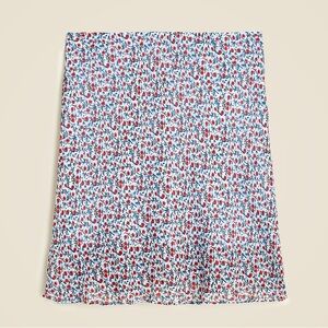 🥀 J. Crew New Gwen layered Slip Skirt in Poppy print Chiffon